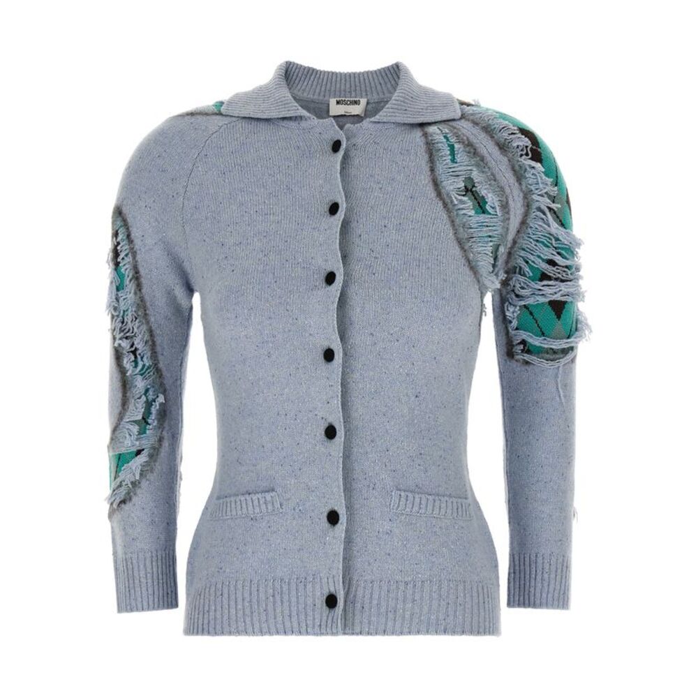 Moschino Blue Wool Women's Cardigan